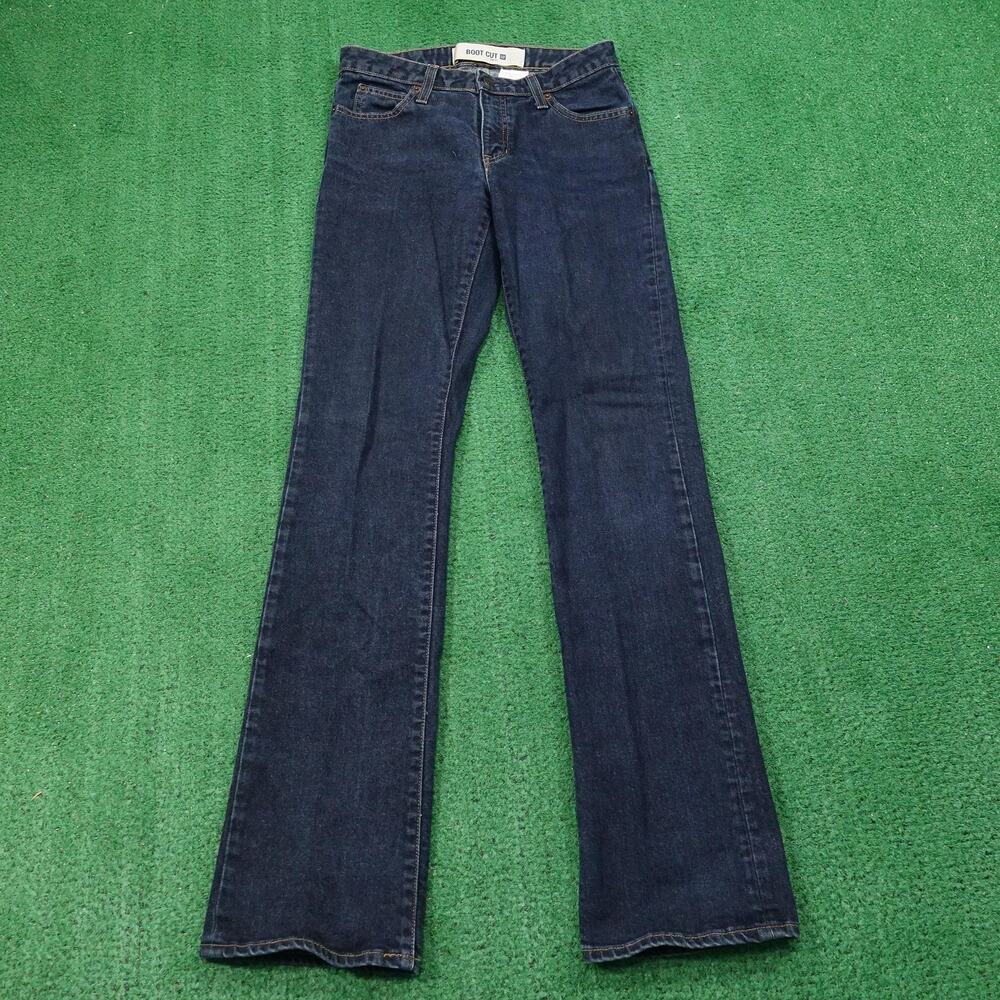 Vintage Gap Jeans Womens‎ 4 Long Blue Bootcut Stretch Dark Wash Denim 00s